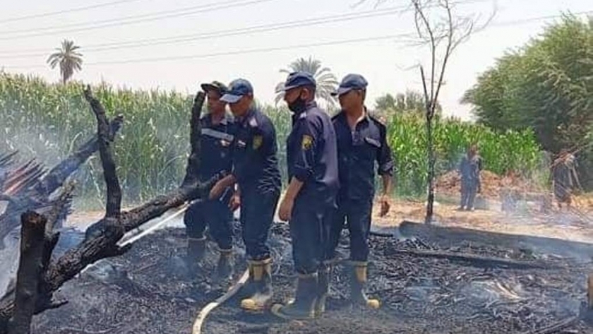 نفوق 6 مواشي إثر نشوب حريق هائل بحظيرة ماشية بديرمواس جنوب المنيا
