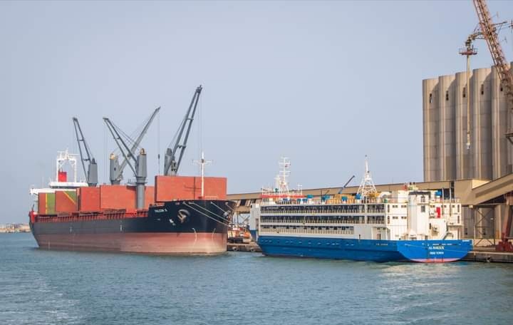 ميناء دمياط يستقبل 16473 طن ذرة و 3279 رأس ماشية