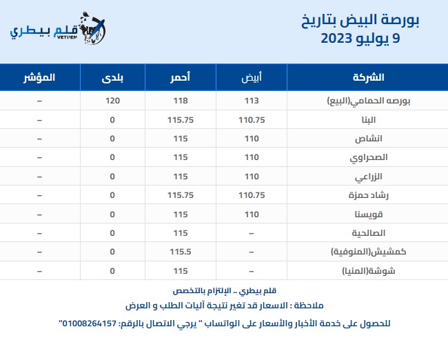 استقرار أسعار البيض اليوم الأحد بالمزرعة