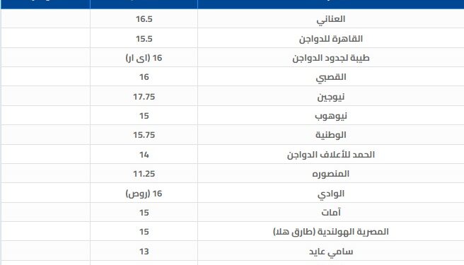 أسعار الكتاكيت اليوم