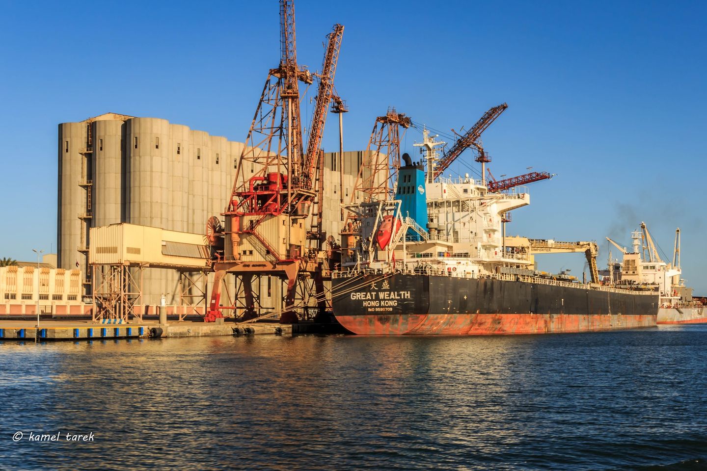 ميناء دمياط يستقبل 5600 طن ذرة و 4000 طن كسب صويا