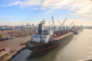ميناء دمياط يستقبل 12649 طن ذرة و 8389 طن فول صويا