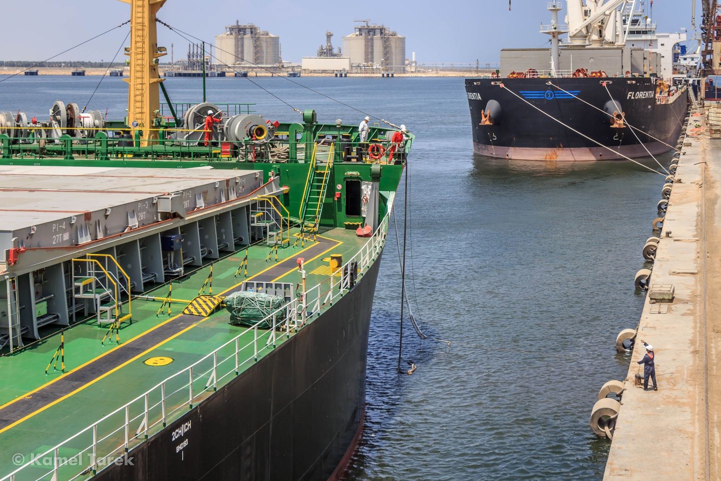 ميناء دمياط يستقبل 7799 ذرة و 2450 طن فول الصويا و 4300 طن كسب صويا