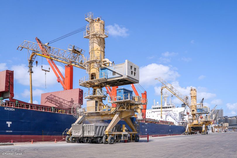 ميناء دمياط يستقبل 10180 طن ذرة و 9195 طن فول صويا