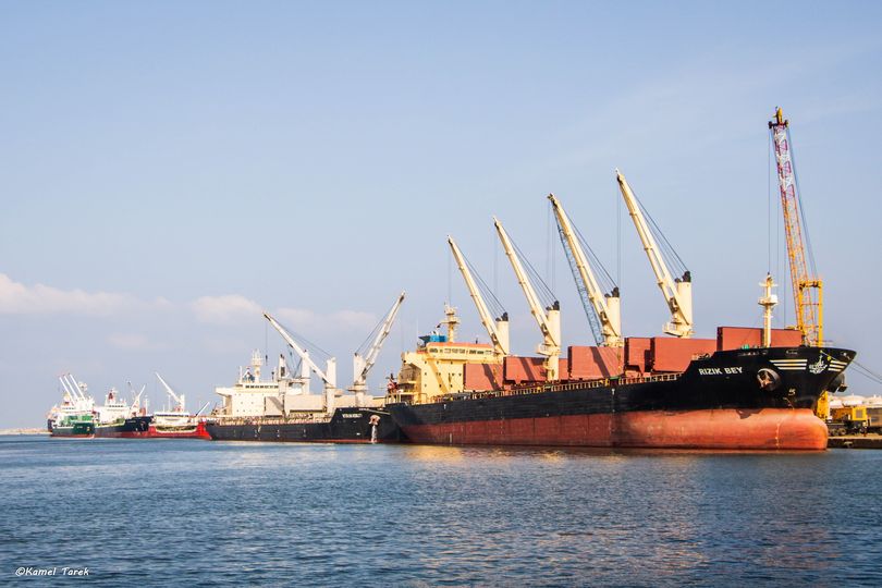 ميناء دمياط يستقبل 16300 طن ذرة ويُصدر 8881 طن علف