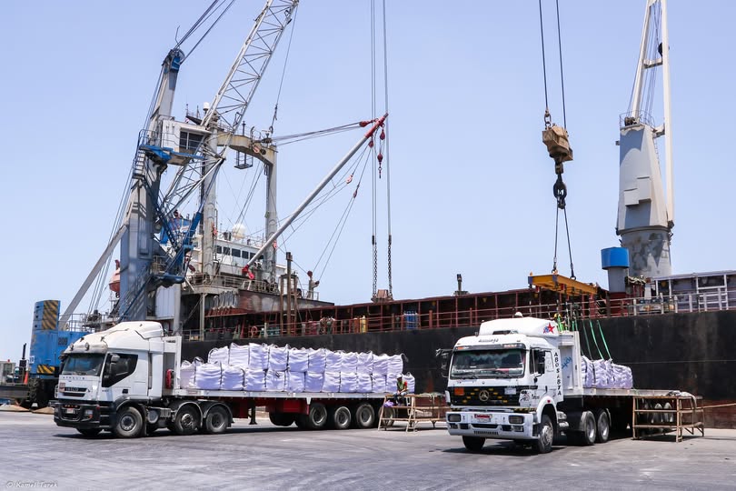 ميناء دمياط يستقبل 45200 طن ذرة و 9123 طن قمح