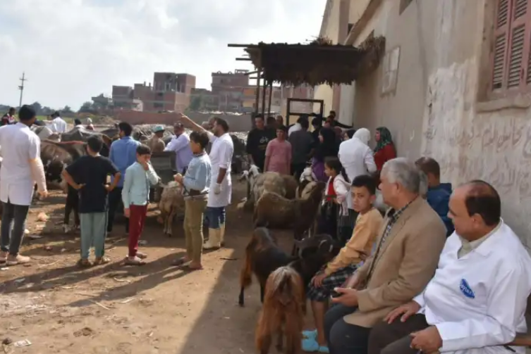 قافلة بيطرية شاملة لأهالي الشرقية وتوابعها ضمن حياة كريمة