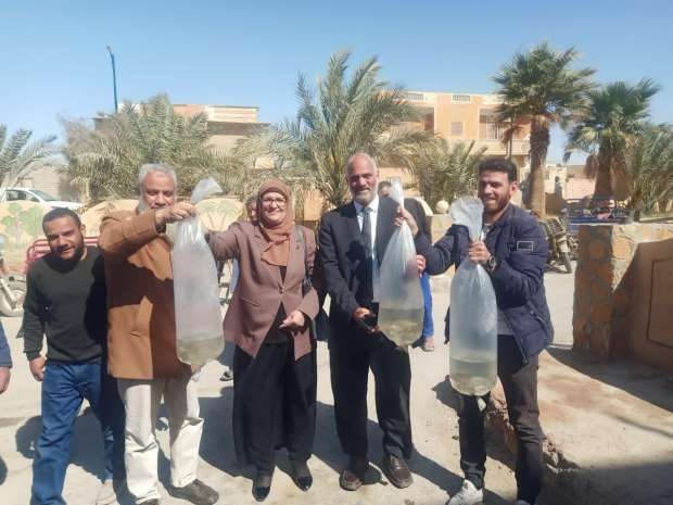 إطلاق مليون زريعة أسماك في بحيرات واحة سيوة
