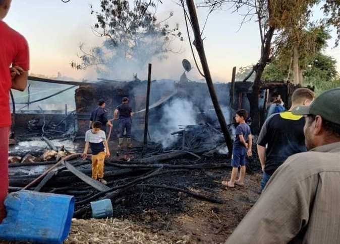 اندلاع حريق داخل حظيرة ماشية ونفوق إحداها بمنطقة البجوات في الوادي الجديد
